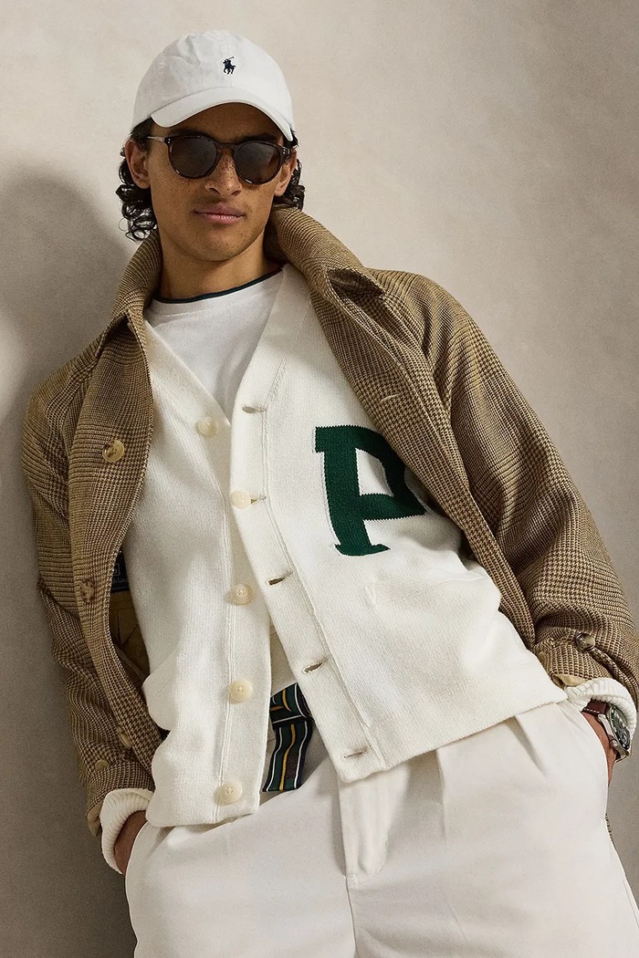 Polo Ralph Lauren kardigan bawełniany męski 710B17550001 biały