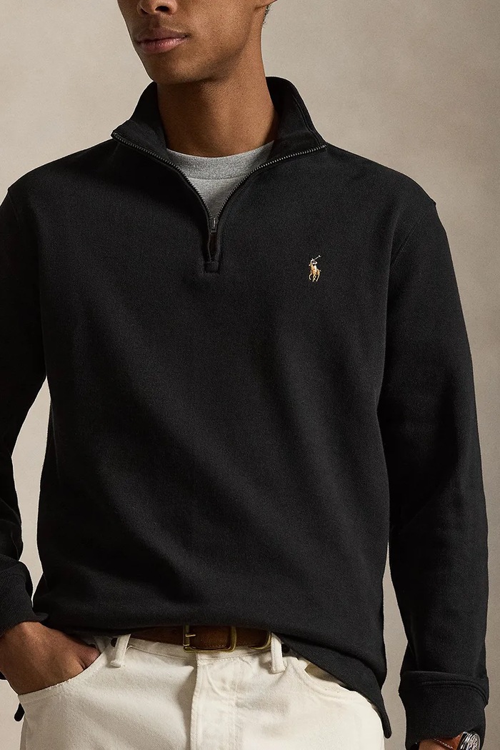 Polo Ralph Lauren sweter bawełniany męski czarny 710P07411002