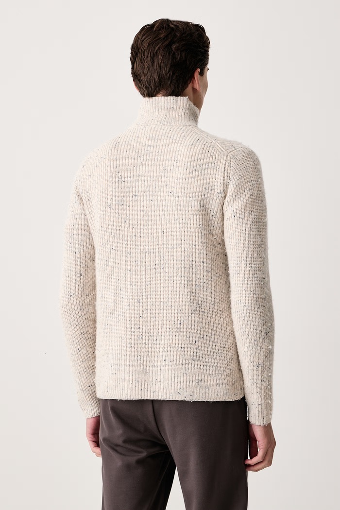 Oblačila G-Star Polpuli moški z dodatkom volne Double collar half zip D27961.D754 bež