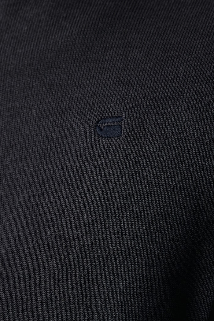 Kardigan męski z bawełną Core refined full zip G-Star granatowy D31309.E813