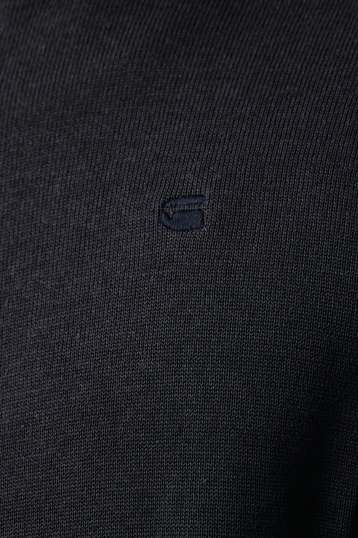 Kardigan męski z bawełną Core refined full zip G-Star granatowy D31309.E813