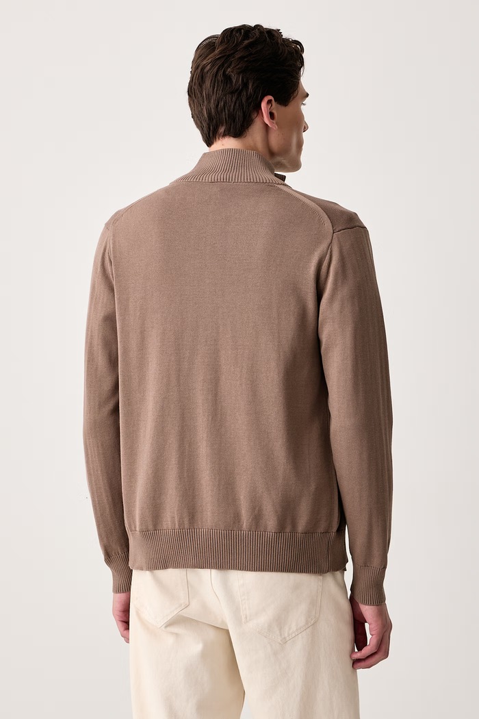 Odzież G-Star Kardigan męski z bawełną Core refined full zip D31309.E813 brązowy