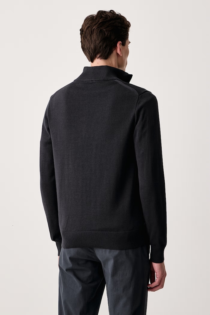 Odzież G-Star Półgolf męski z bawełną Core refined half zip D30783.E813 granatowy