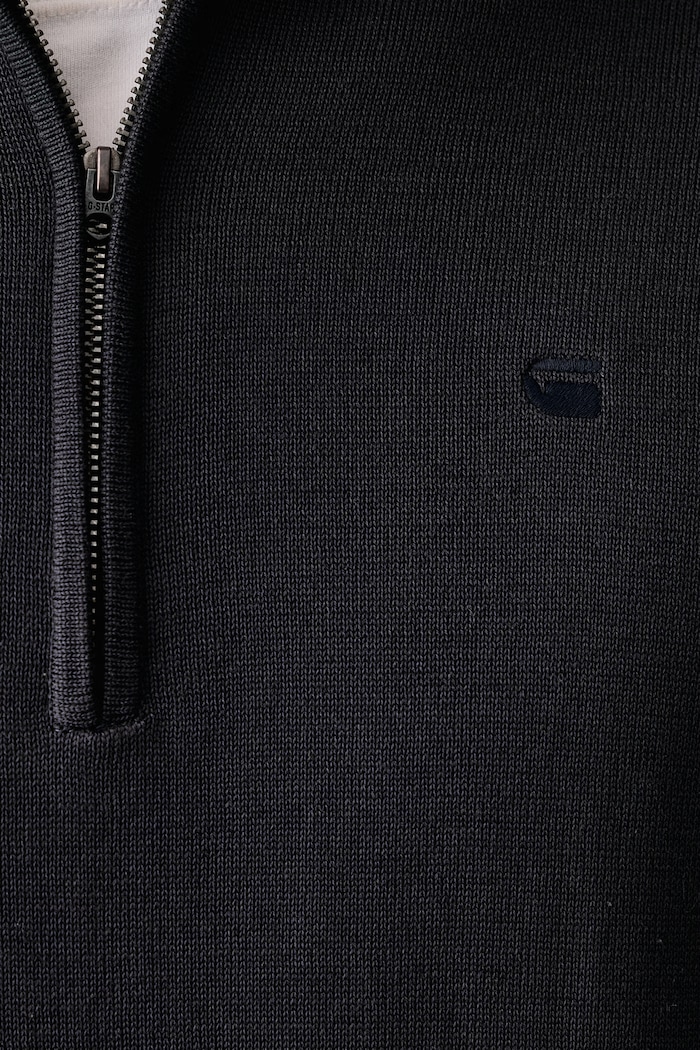 Półgolf męski z bawełną Core refined half zip G-Star granatowy D30783.E813