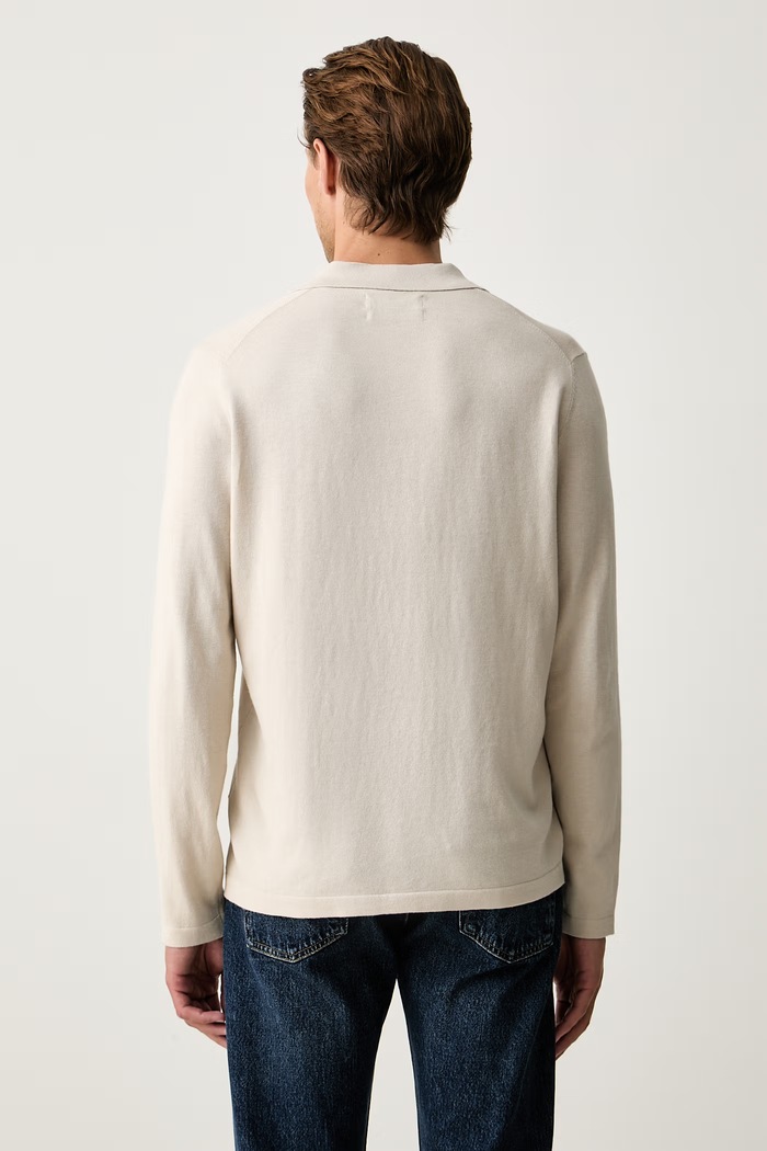 Odzież Marc O'Polo sweter męski z bawełną 5000014571 beżowy