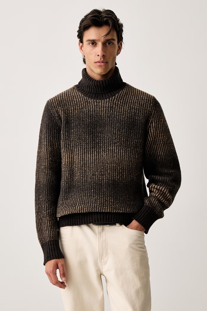 Marc O'Polo Sweter męski z dodatkiem wełny zielony 5000012953