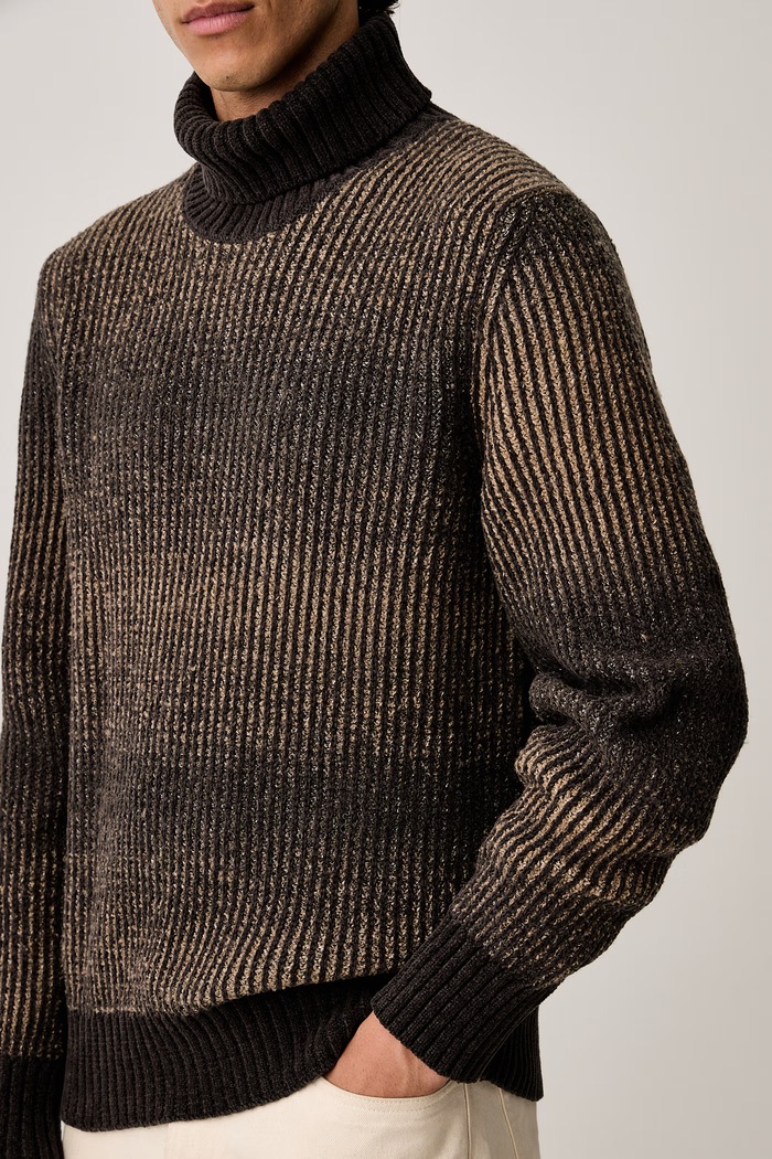 Sweter męski z dodatkiem wełny Marc O'Polo zielony 5000012953