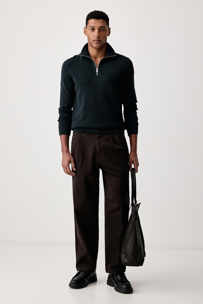 Marc O'Polo Sweter męski bawełniany 5000012909 granatowy AW26