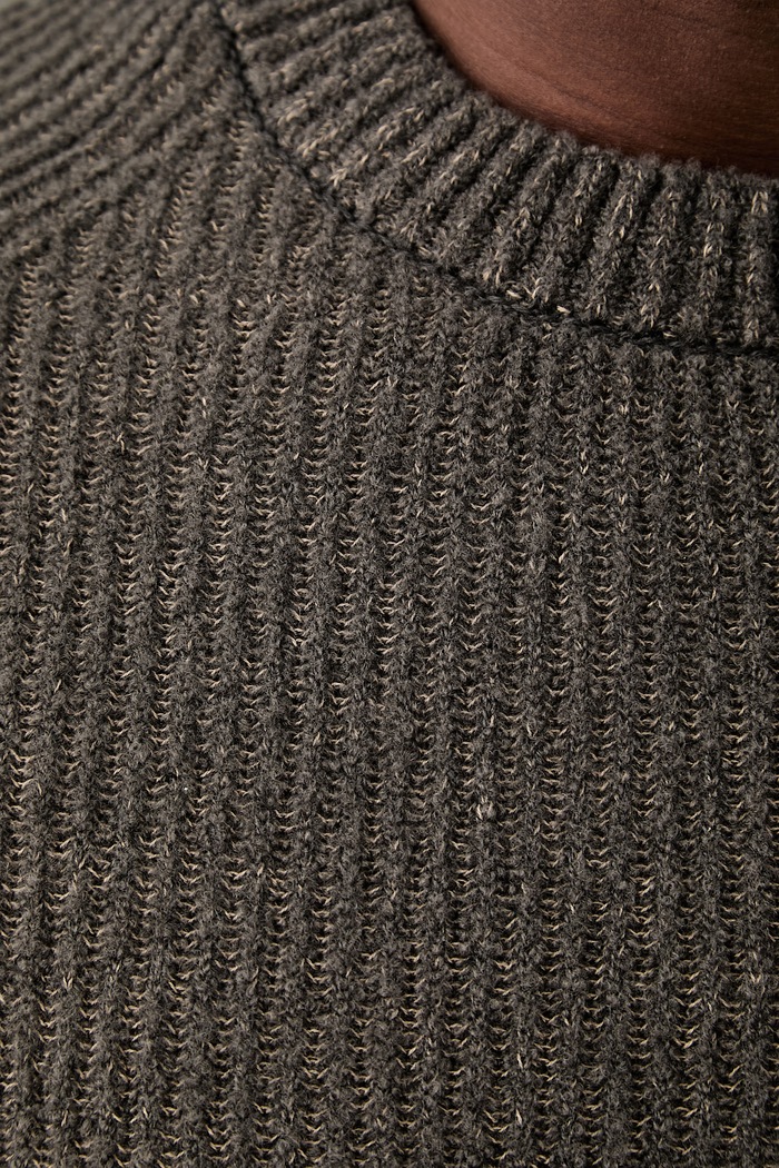 Sweter męski z wełną Marc O'Polo brązowy 5000012031