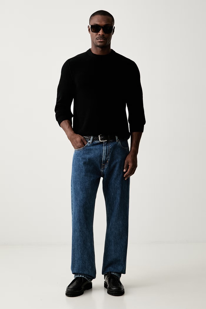Marc O'Polo Sweter męski z wełną 5000012008 czarny AW26