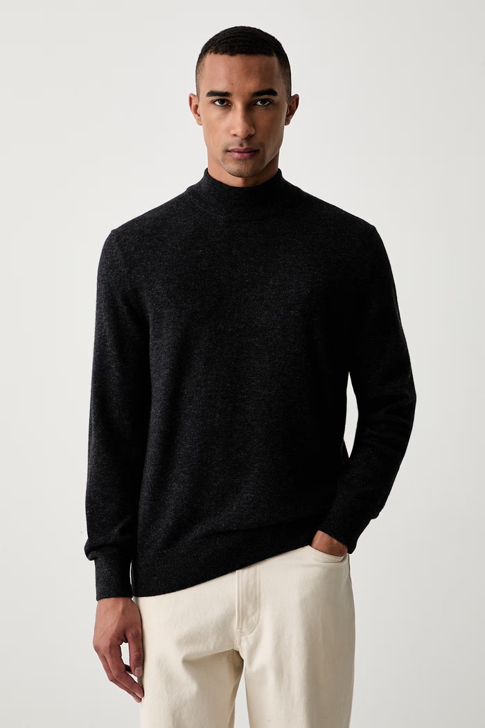 Marc O'Polo sweter męski z dodatkiem wełny szary 5000011995