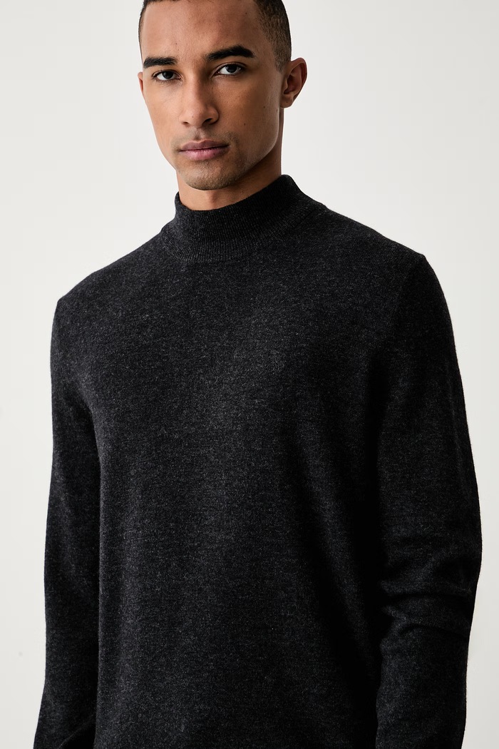 Marc O'Polo sweter męski z dodatkiem wełny szary 5000011995