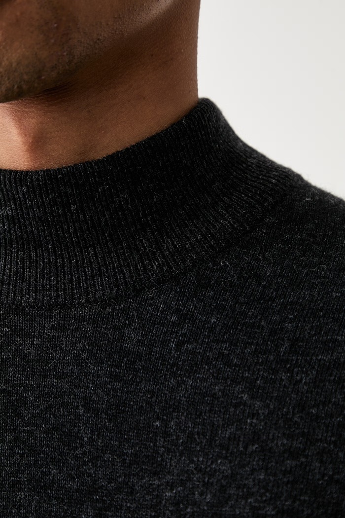 Marc O'Polo sweter męski z dodatkiem wełny 5000011995 szary