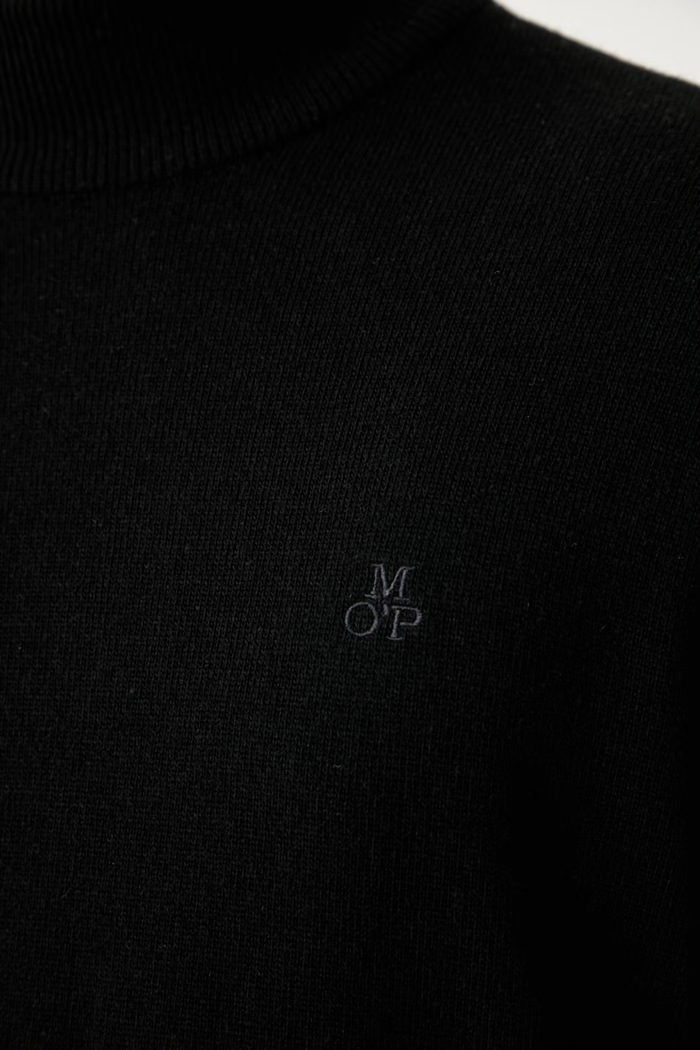 Marc O'Polo sweter męski z dodatkiem wełny 5000011995 czarny