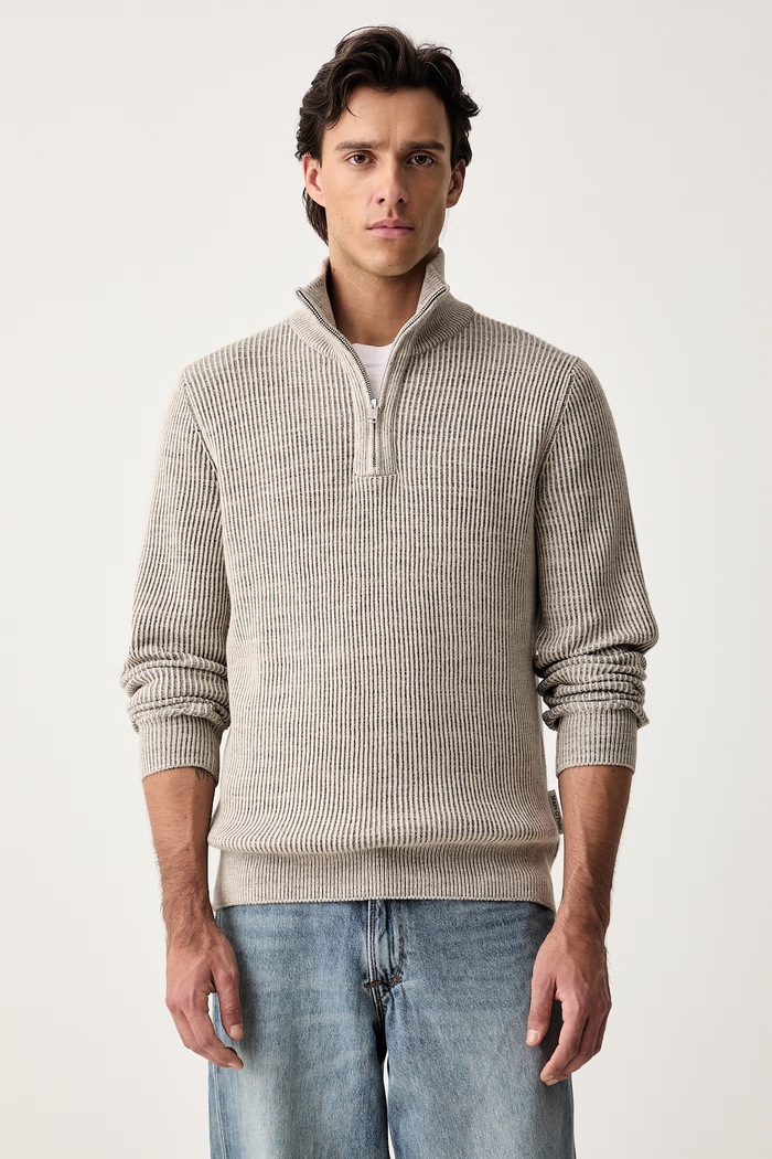 Marc O'Polo sweter męski z bawełną beżowy 5000011983