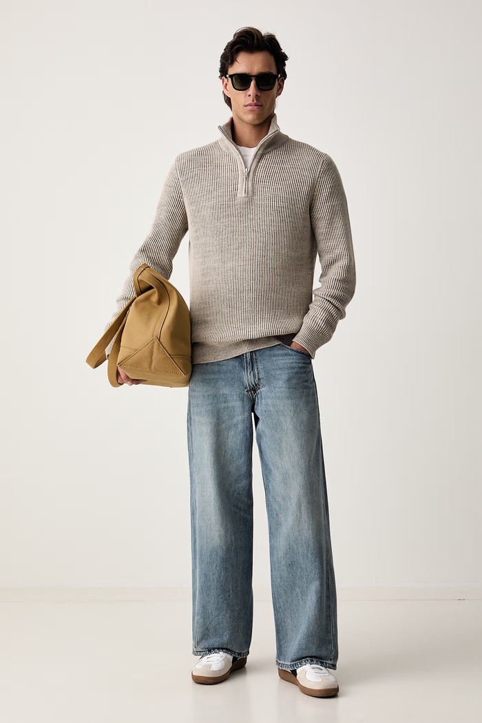 Marc O'Polo sweter męski z bawełną 5000011983 beżowy AW26
