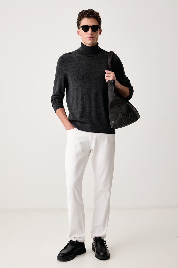 Marc O'Polo Sweter męski wełniany 5000009036 szary AW26