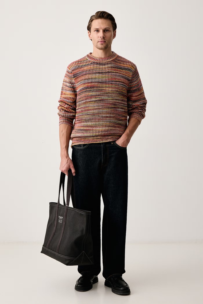 Les Deux Sweter męski z bawełną 1002186 multicolor AW26