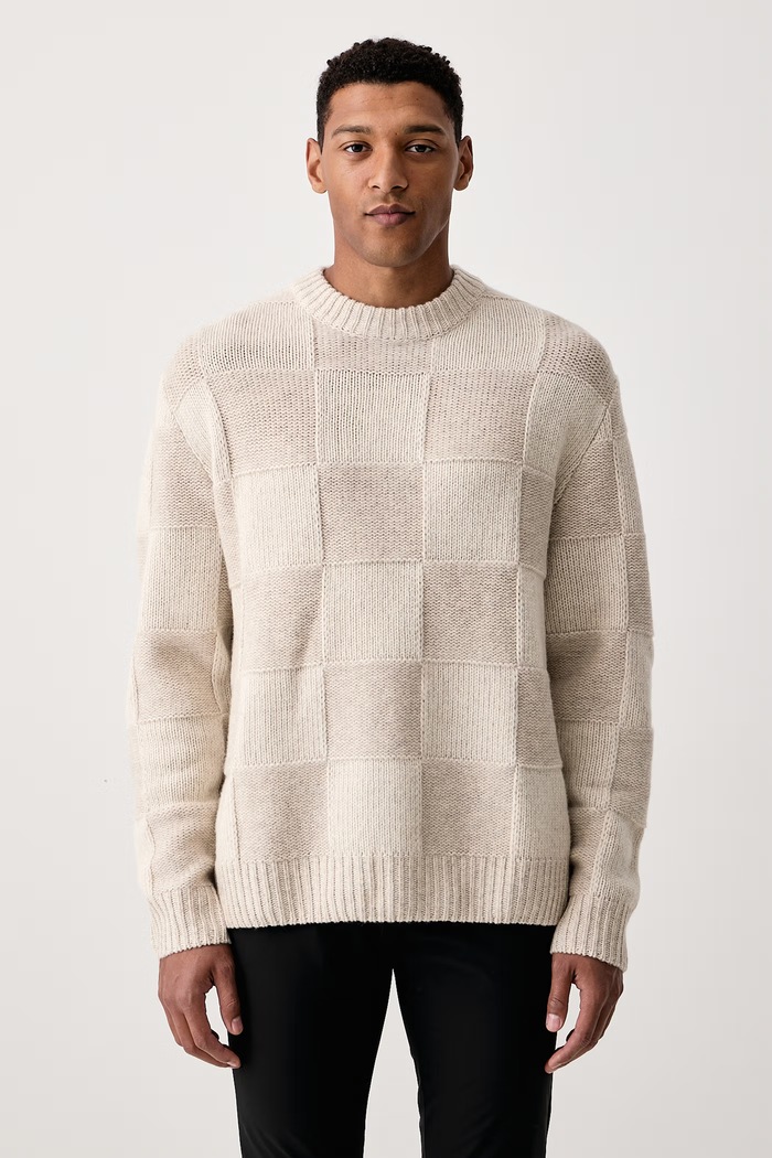 Les Deux Sweter męski wełniany beżowy 1001357