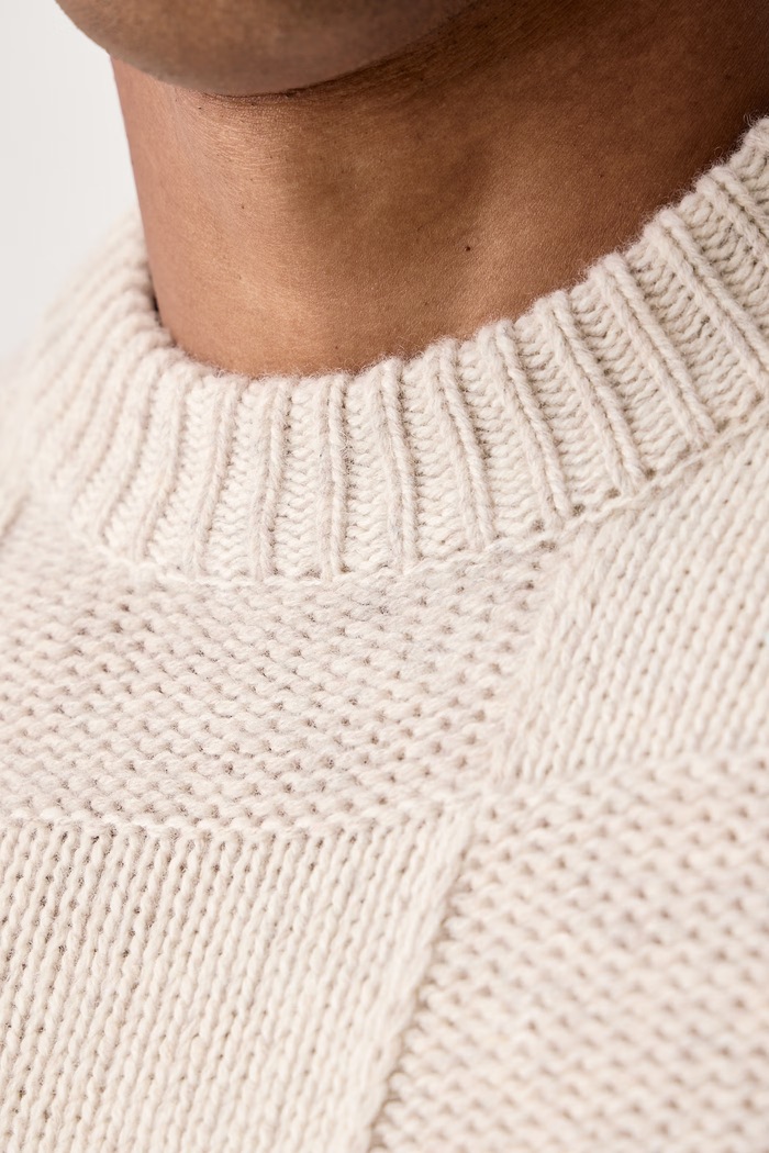 Sweter męski wełniany Les Deux beżowy 1001357