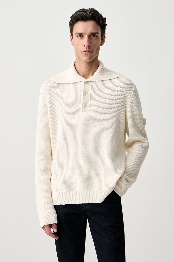 Joop! Sweter męski bawełniany beżowy 30104693