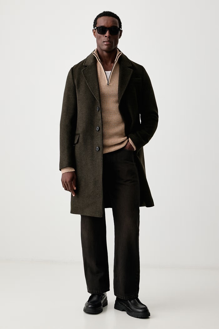 Joop! Sweter męski bawełniany 30104689 beżowy AW26