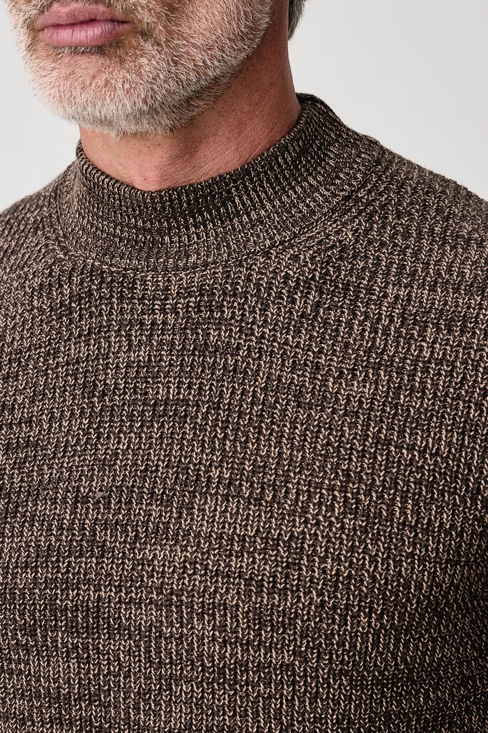 Sweter męski z dodatkiem wełny Joop! 30104686 brązowy