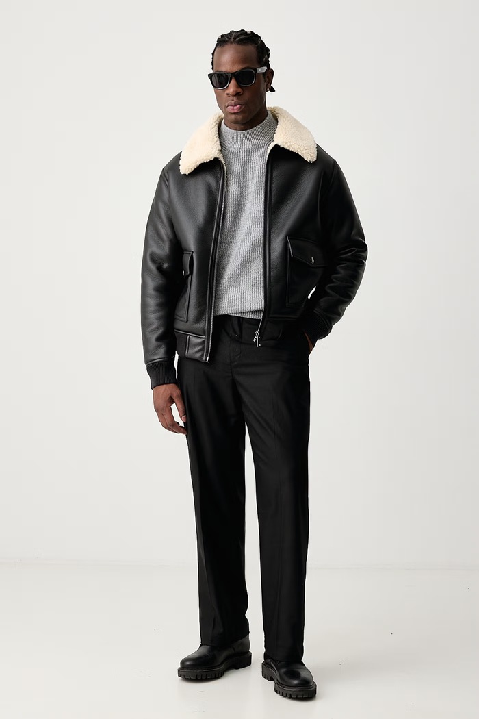 Joop! Sweter męski z dodatkiem wełny 30104686 szary AW26