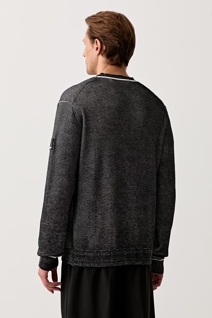 Ρούχα Karl Lagerfeld Jeans πουλόβερ ανδρικό βαμβακερό B3M18002 μαύρο