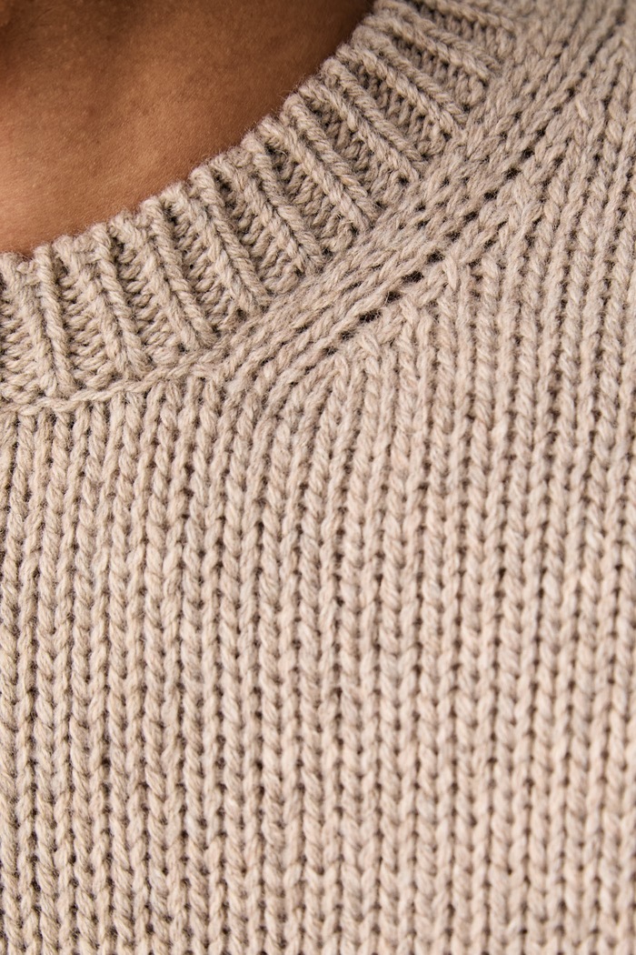 A.P.C. sweter męski wełniany pull george WOATJ.H23506 beżowy
