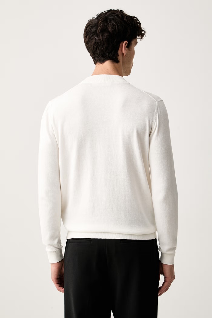 Odzież Karl Lagerfeld sweter męski z bawełną 563300.655002 beżowy