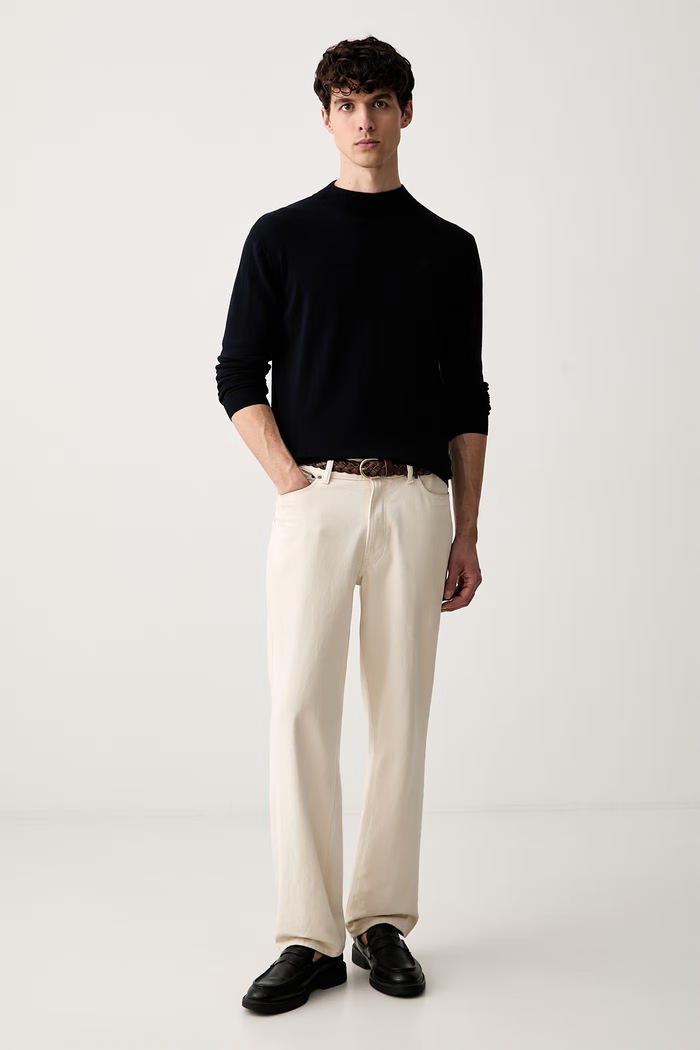 Karl Lagerfeld sveter pánsky s bavlnou 563300.655002 tmavomodrá AW26