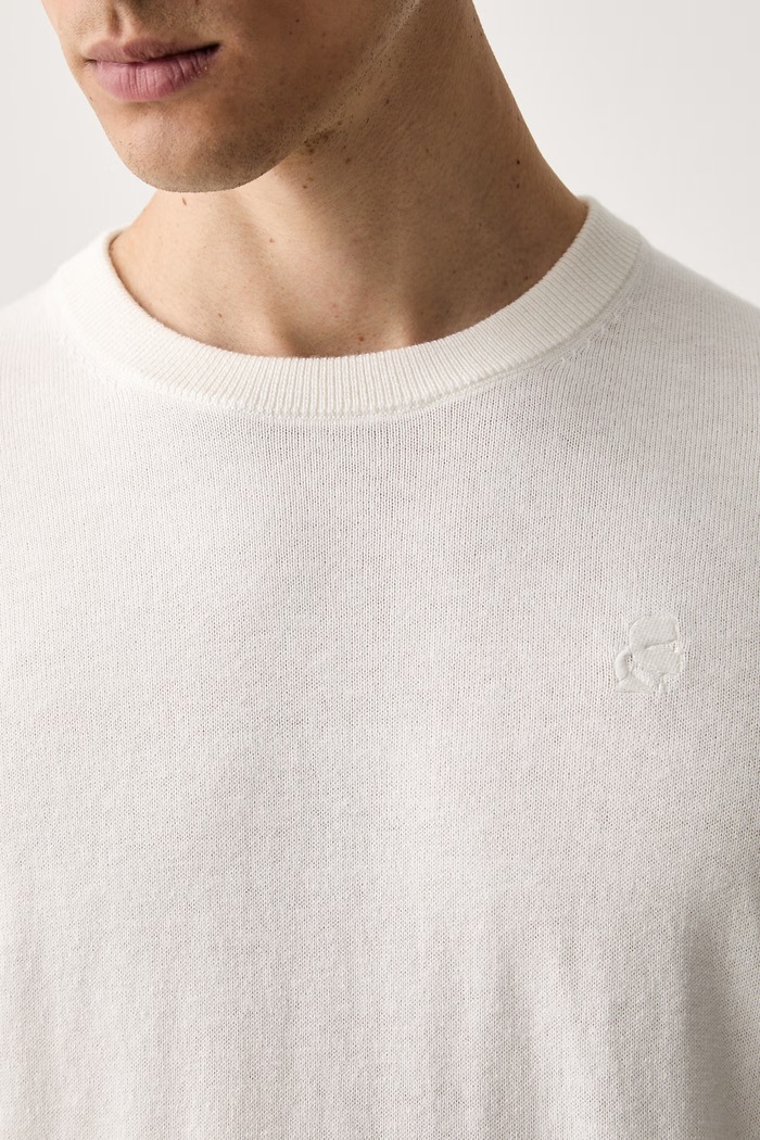 Karl Lagerfeld sweter męski z bawełną 563300.655000 beżowy