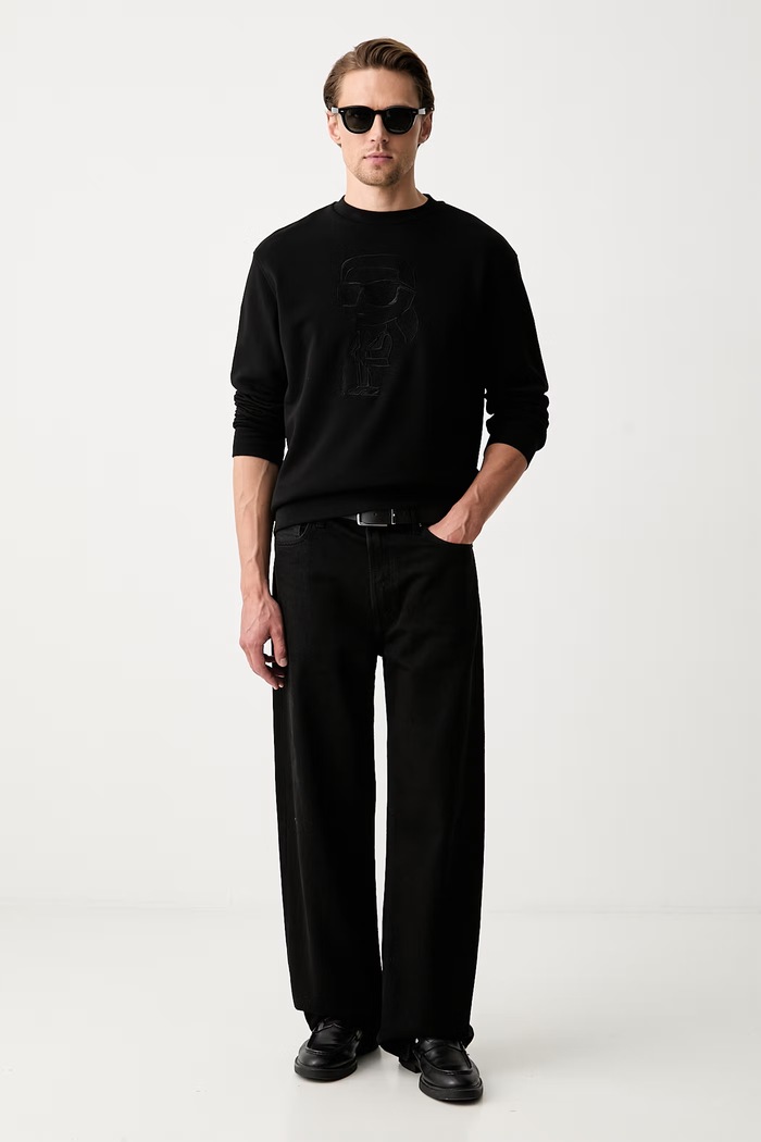 Karl Lagerfeld felpa da uomo con cotone 563900.705011 nero AW26