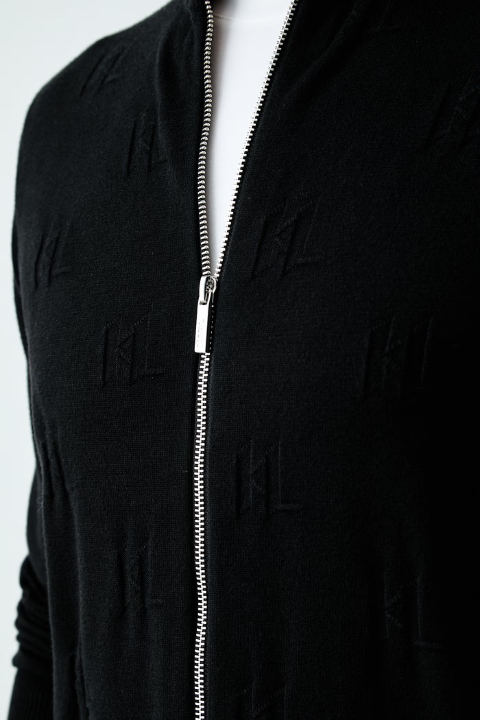 Karl Lagerfeld kardigan pánský s viskózou 563304.655016 černá