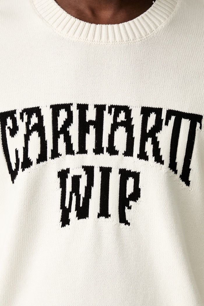 Carhartt WIP Deck maglione in cotone da uomo I036847 beige