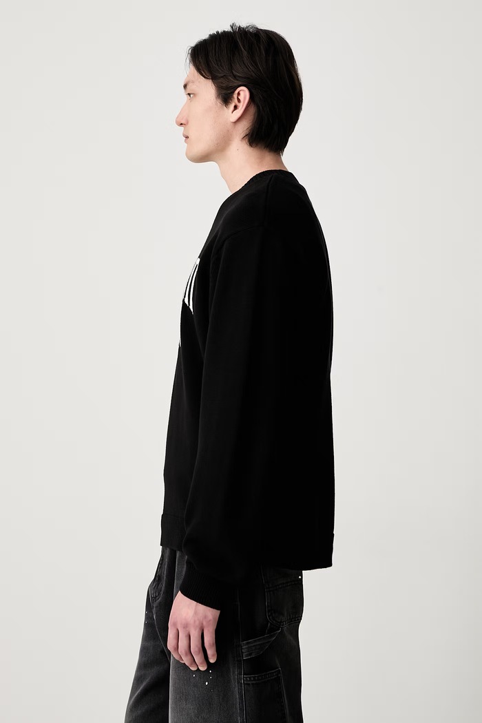 Carhartt WIP Deck πουλόβερ βαμβακερό ανδρικό I036847 μαύρο AW26