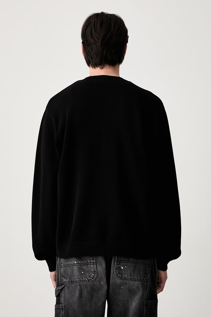 Ρούχα Carhartt WIP Deck πουλόβερ βαμβακερό ανδρικό I036847 μαύρο