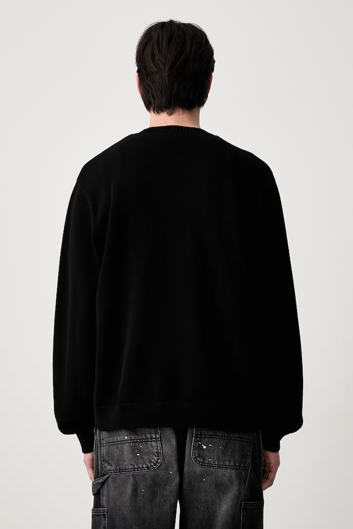 Ρούχα Carhartt WIP Deck πουλόβερ βαμβακερό ανδρικό I036847 μαύρο