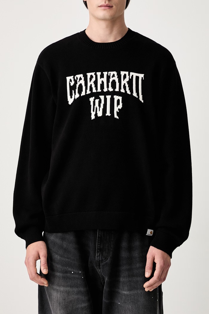 Carhartt WIP Deck πουλόβερ βαμβακερό ανδρικό μαύρο I036847