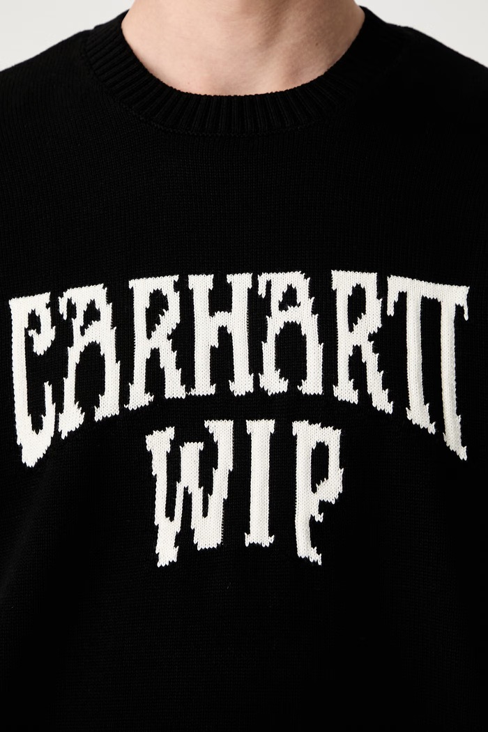 Carhartt WIP Deck πουλόβερ βαμβακερό ανδρικό I036847 μαύρο