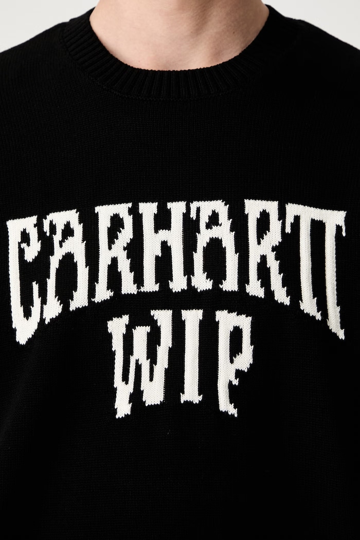Carhartt WIP Deck πουλόβερ βαμβακερό ανδρικό I036847 μαύρο