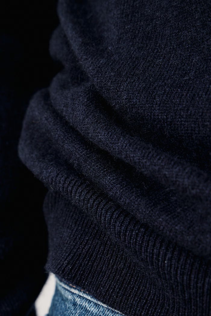 Sweter męski wełniany Lindbergh 30.842150 granatowy