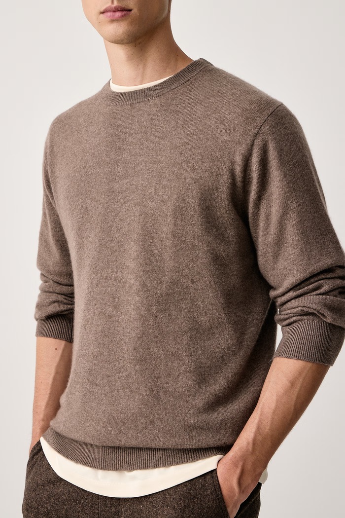 Sweter męski wełniany Lindbergh 30.842150 brązowy