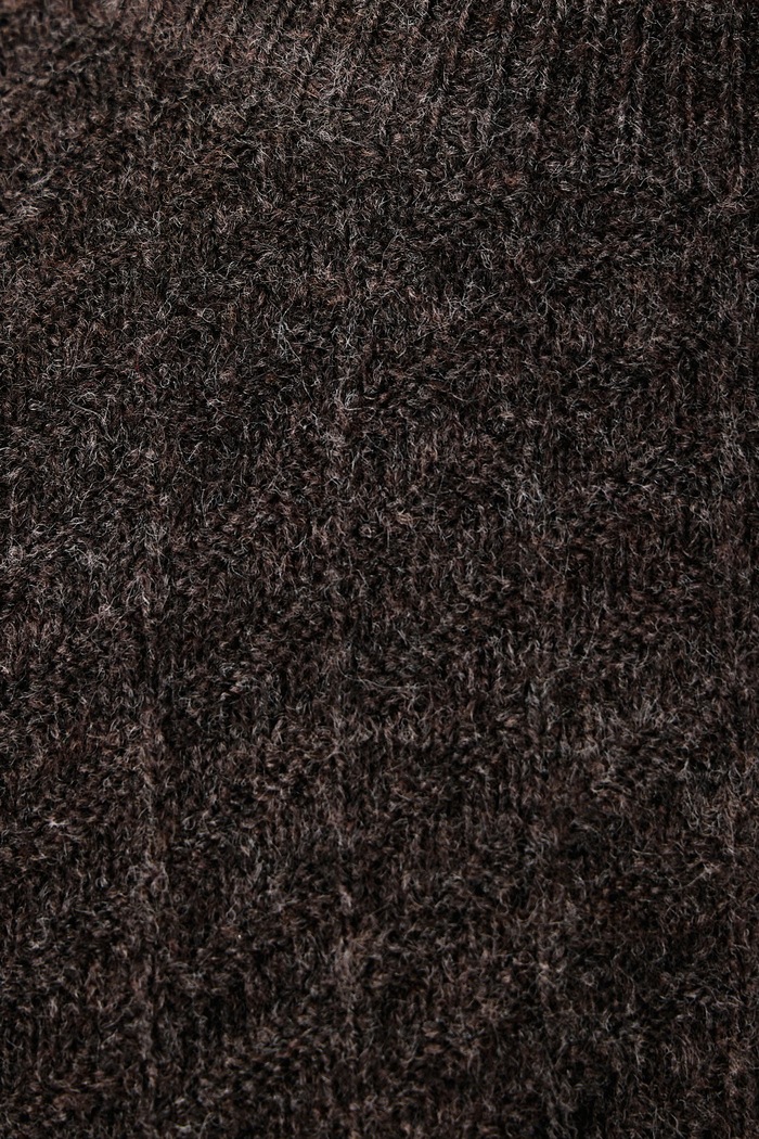 Sweter męski z dodatkiem wełny Lindbergh brązowy 30.805043