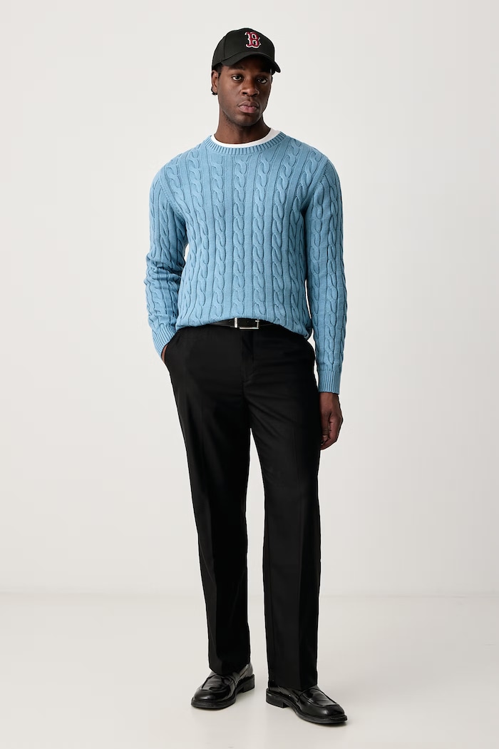 Lindbergh Sweter męski z wełną 30.804124 niebieski AW26