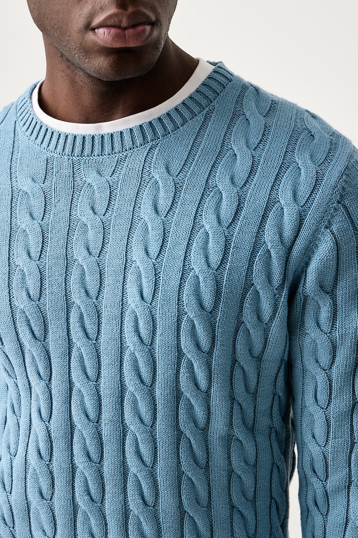 Sweter męski z wełną Lindbergh 30.804124 niebieski