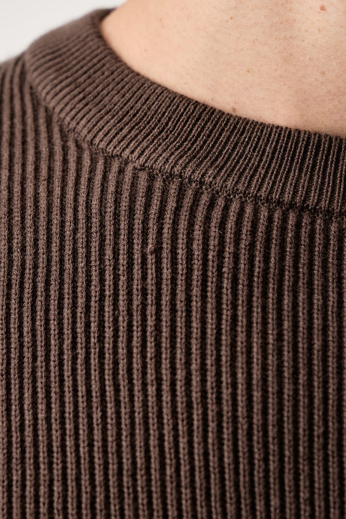 Sweter męski z bawełną Lindbergh brązowy 30.804037