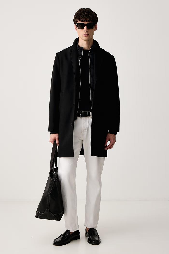Lindbergh Sweter męski z bawełną 30.804037 czarny AW26