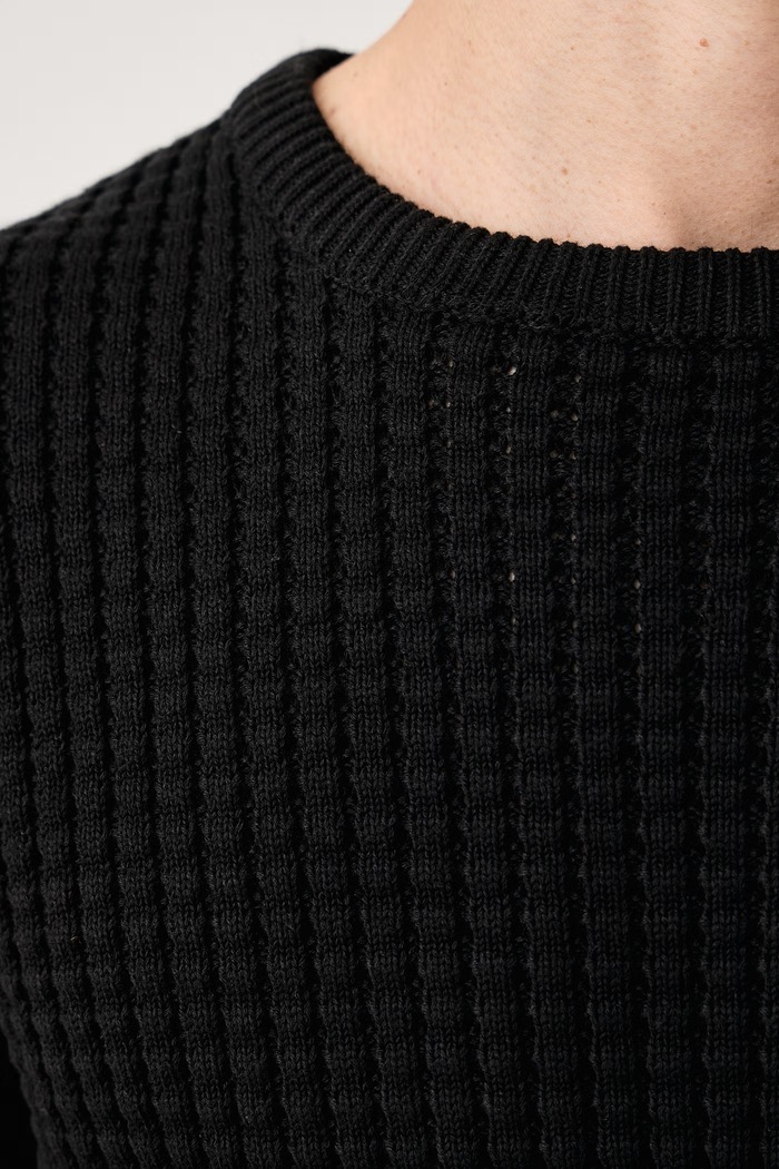 Sweter męski z bawełną Lindbergh czarny 30.800184